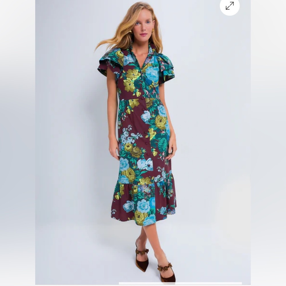 Tuckernuck’s Oxblood Verdant Floral Alice Dress in large